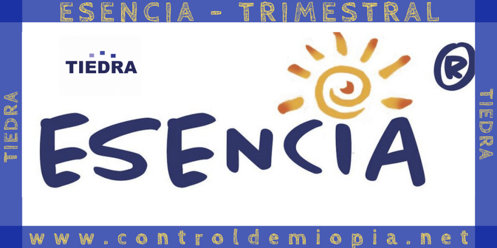 MÉTODOS 9 Esencia la lente trimestral de Tiedra para control de miopía