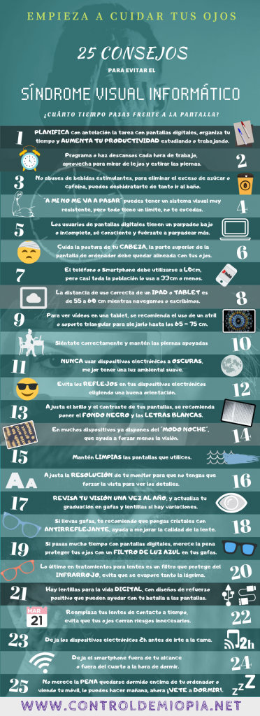 Infografías 6 25 maneras de proteger tus ojos del sindrome visual informático o la fatiga digital