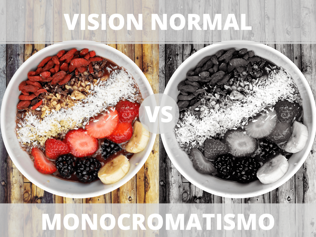 Acromatopsia o Monocromatismo 2 Acromatopsia o Monocromatismo vs vision normal, como ve un acromata, uso del test de farnsworth para evaluar a pacientes
