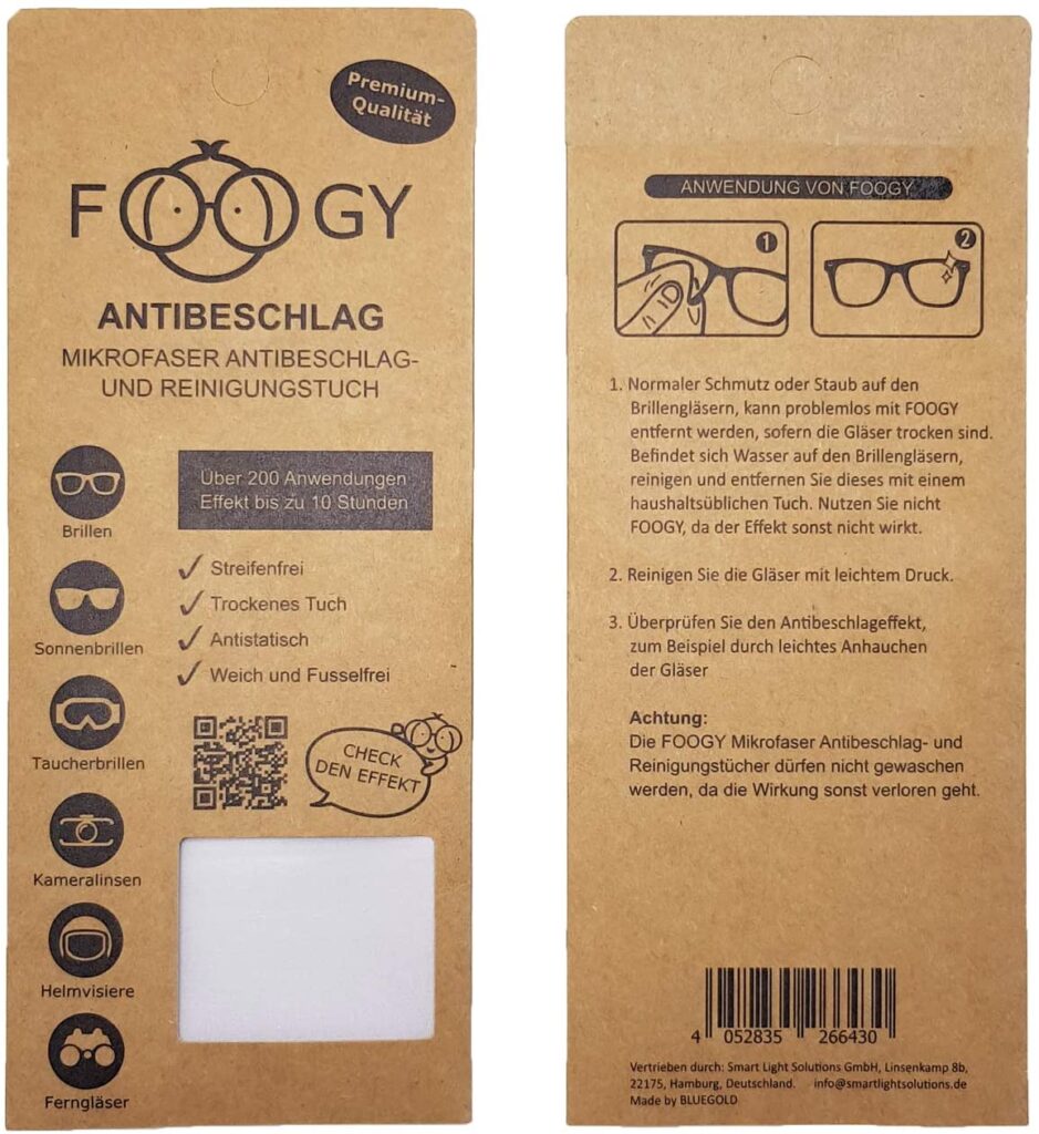 ¿Por qué se me empañan las gafas con la mascarilla? 3 toallitas foogy antivaho gamuzas